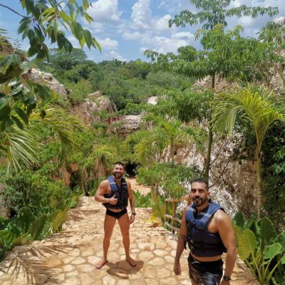 couple at cenote